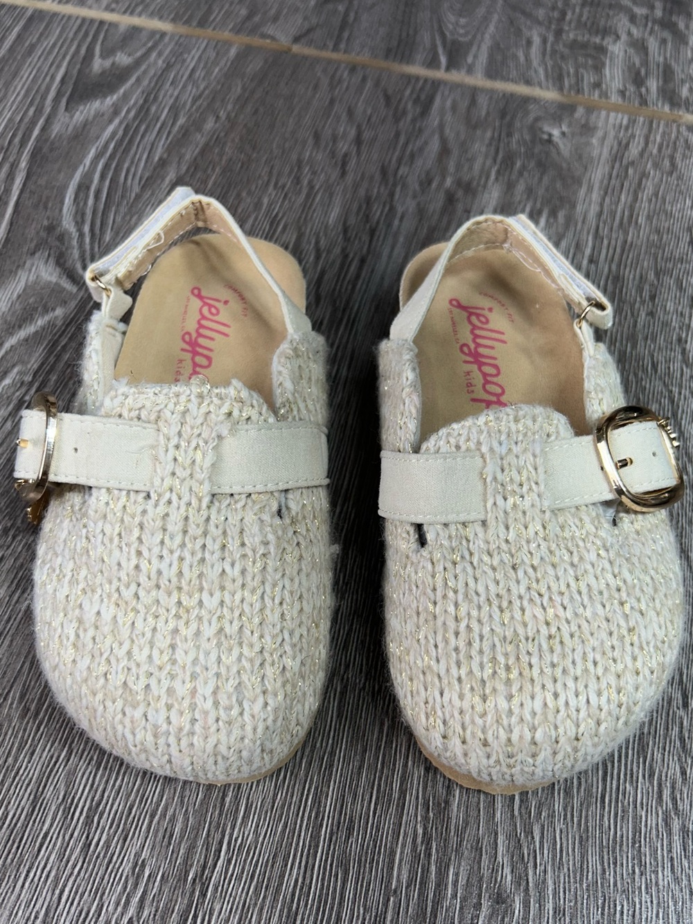 Jellypop Kids Glynne clogs knit upper Ivory